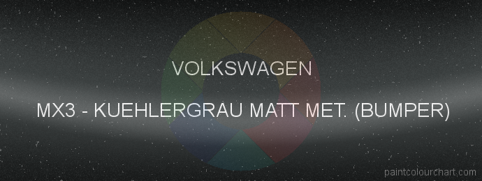 Volkswagen paint MX3 Kuehlergrau Matt Met. (bumper)