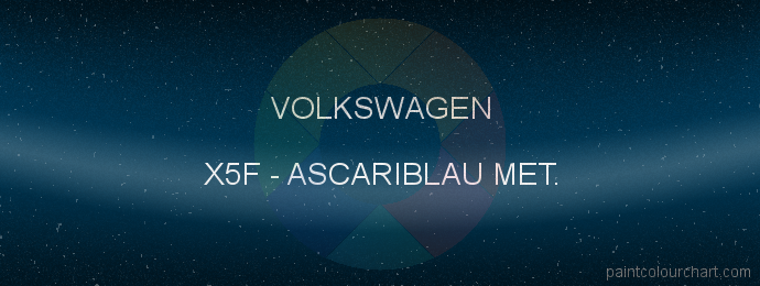 Volkswagen paint X5F Ascariblau Met.