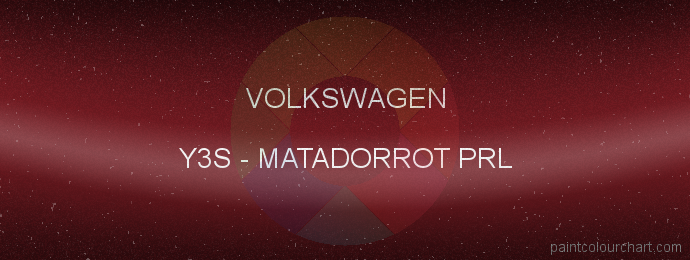 Volkswagen paint Y3S Matadorrot Prl