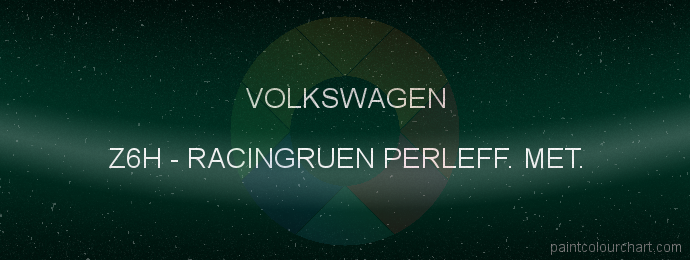 Volkswagen paint Z6H Racingruen Perleff. Met.