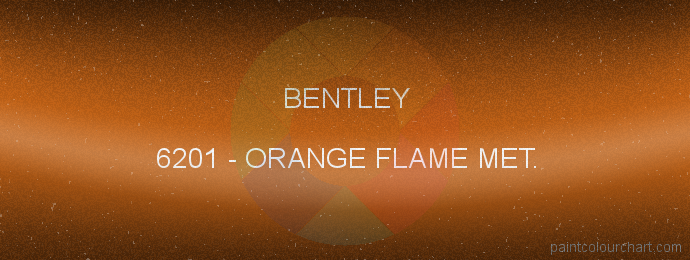 Bentley paint 6201 Orange Flame Met.