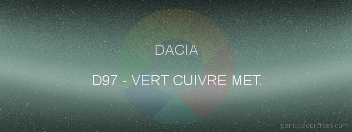 Dacia paint D97 Vert Cuivre Met.