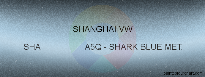 Shanghai Vw paint SHA A5Q Shark Blue Met.